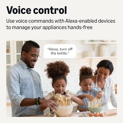 Amazon Basics Smart Plug with Timer Function, Voice Control, WiFi 2.4 GHz, APP Control, Schedule, Works with Alexa Only, No Hub Required, White view 3