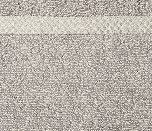 Amazon Basics 100% Cotton Washcloths, Quick-Dry, 12" x 12", Platinum, 12-Pack view 3