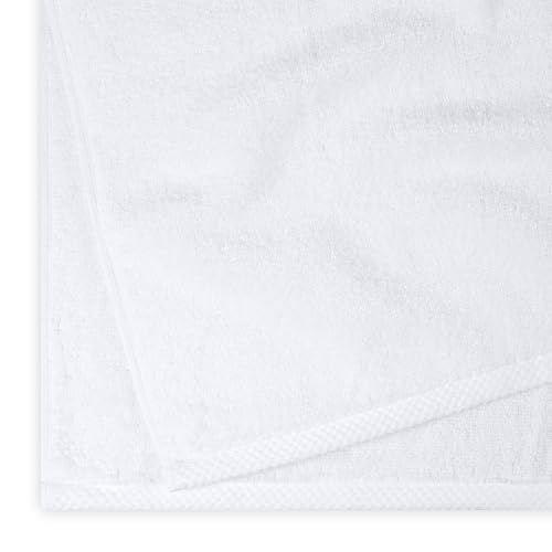 Amazon Basics 2 Piece Quick-Dry Oversize Bath Towel, 100% Cotton, White, 54" x 30"
