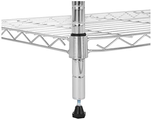 Amazon Basics 5-Shelf Adjustable, Storage Shelving Unit, (200 Pound Loading Capacity per Shelf), Steel Organizer Wire Rack, 23.2 x 13.4 x 60 inches (LxWxH), Chrome