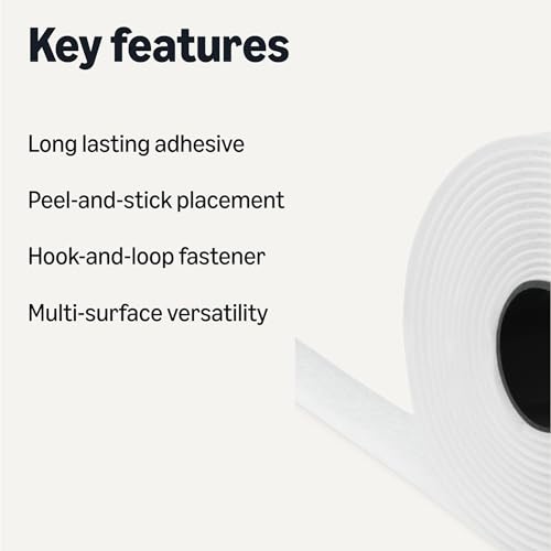 Amazon Basics Adhesive Sticky Strips Interlocking Tape, 10ft x 0.75 inches view 2