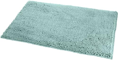 Amazon Basics Bathroom Rugs, Extra Soft Absorbent Shag Bath Rugs, Non-Slip Backing, Quick Drying, Machine Washable, Plush Comfort for Bathroom Floor, Tub and Shower, 21" x 34", Seafoam Green view 3