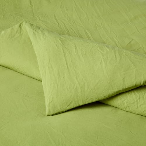 Amazon Basics Brushed Microfiber Comforter Set, Extra Soft with Natural Texture, 2-Piece, Twin/Twin XL, Green view 3