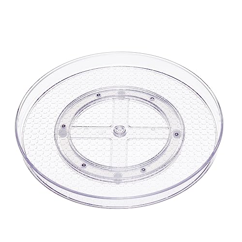 Amazon Basics Clear Lazy Susan Turntable Organizer, 12-Inch, 2-Pack