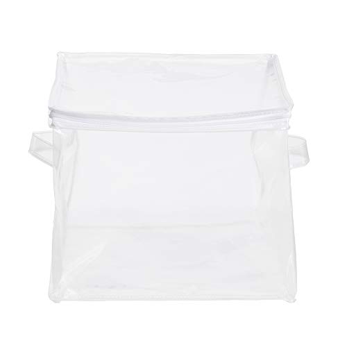 Amazon Basics Clear Zippered Storage Bags for Closet Organization, Stackable Clothing and Linen Storage Containers, 3-Pack view 2