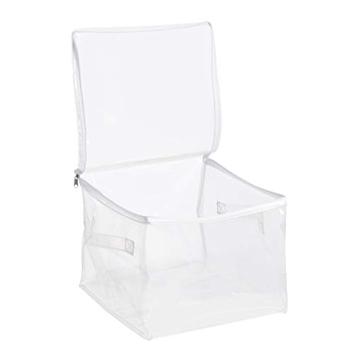 Amazon Basics Clear Zippered Storage Bags for Closet Organization, Stackable Clothing and Linen Storage Containers, 3-Pack view 3