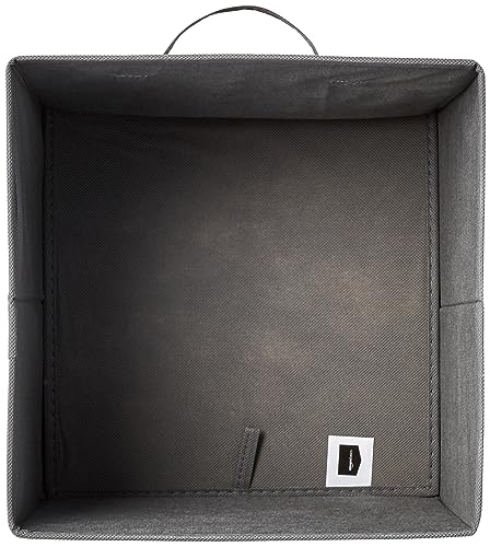Amazon Basics Collapsible Fabric Storage Cube Bins Organizer with Handles, Sturdy, Gray, 13-x-13-x-13-inch, Pack of 6