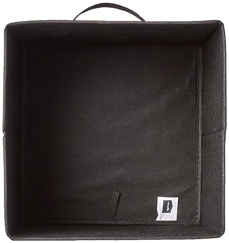 Amazon Basics Collapsible Fabric Storage Cube Bins Organizer with Handles, Sturdy, Black, 13-x-13-x-13-inch, Pack of 6