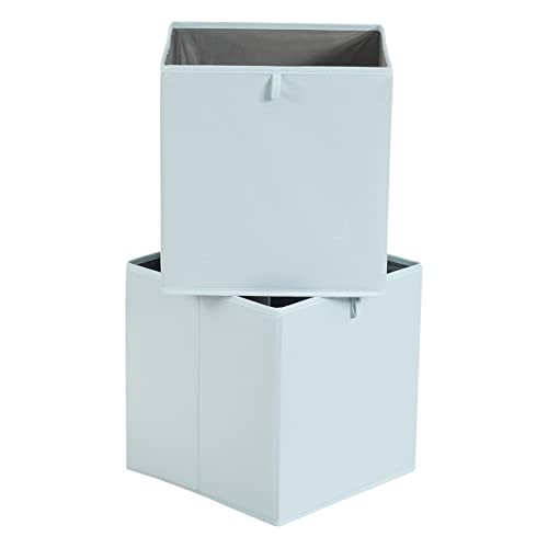 Amazon Basics Cube Organizer Bins, Collapsible Storage Baskets for Shelves, Jade Green, Pack of 6, 13x15x13"