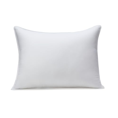 Amazon Basics Down Alternative Pillow for Side and Back Sleepers, Medium Density, Standard Size, 26" x 20", 2-Pack, White view 2