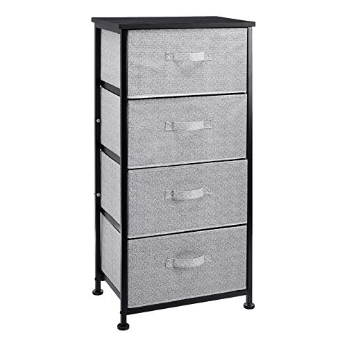 Amazon Basics Fabric 4-Drawer Storage Organizer Unit for Closet, Black