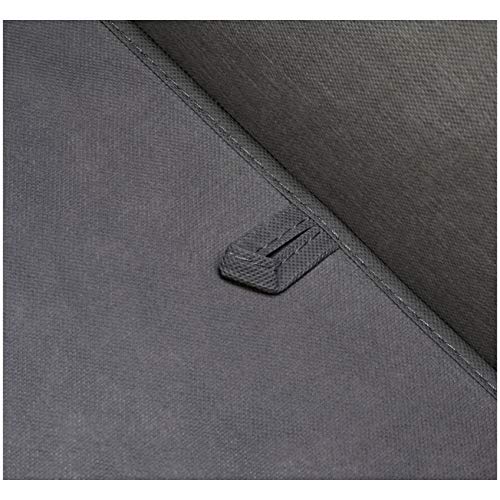 Amazon Basics Foldable Burlap Cloth Cube Storage Bin with Lid, Stackable and Sturdy, Gray, Set of 2