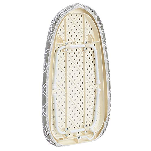 Amazon Basics Foldable Compact Tabletop Ironing Board with Folding Legs, Heat Resistant Portable, Lightweight, Non-Slip, Easy Storage, Trellis Removable Cover, 23.6"L x 7.1"W x 14.3"H, Chevron view 3