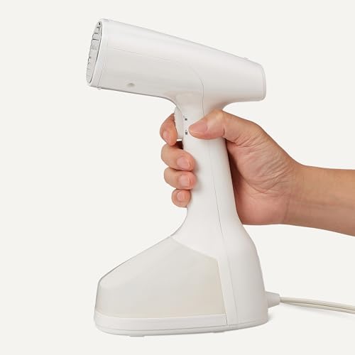 Amazon Basics Handheld Garment Steamer for Clothes, 1500W Turbo Extreme Steam with Dual Steam Modes, Auto Shut-off, Fabric Accessories, White view 3