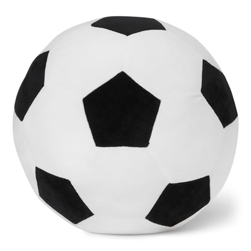 Amazon Basics Kids Plush Decorative Soccer Ball Pillow, Decorative Cushion, Soft Room Décor
