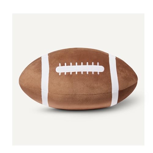 Amazon Basics Kids Plush Football Pillow, Soft Premium Brown Room Décor, 15" L x 10" W view 3