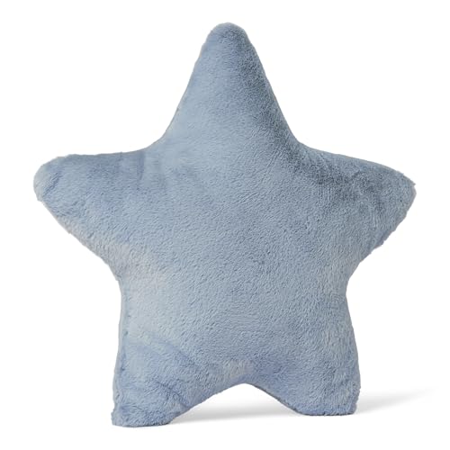 Amazon Basics Kids Plush Star Pillow, Soft Blue Room Decor