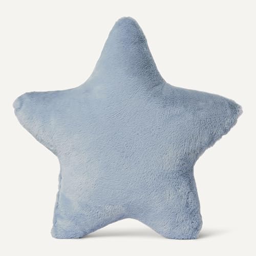 Amazon Basics Kids Plush Star Pillow, Soft Blue Room Decor view 3