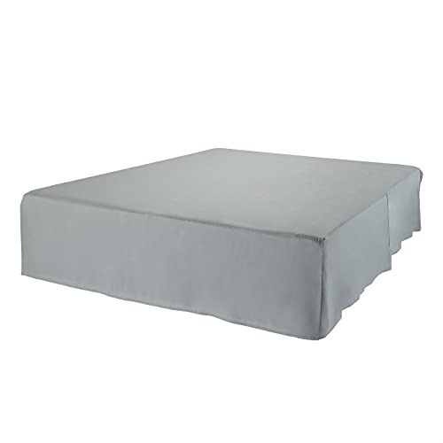 Amazon Basics Lightweight Pleated Bed Skirt, Machine Washable, Wrinkle and Fade Resistant, Full, Dark Grey view 2