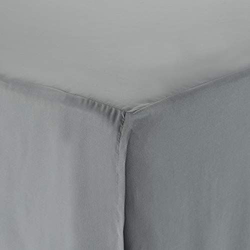Amazon Basics Lightweight Pleated Bed Skirt, Machine Washable, Wrinkle and Fade Resistant, Full, Dark Grey view 3