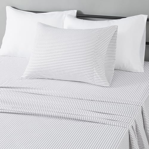 Amazon Basics Lightweight Super Soft Easy Care Wrinkle Free Microfiber 3-Piece Bed Sheet Set with 14-Inch Deep Pockets, Twin, Plum, Solid