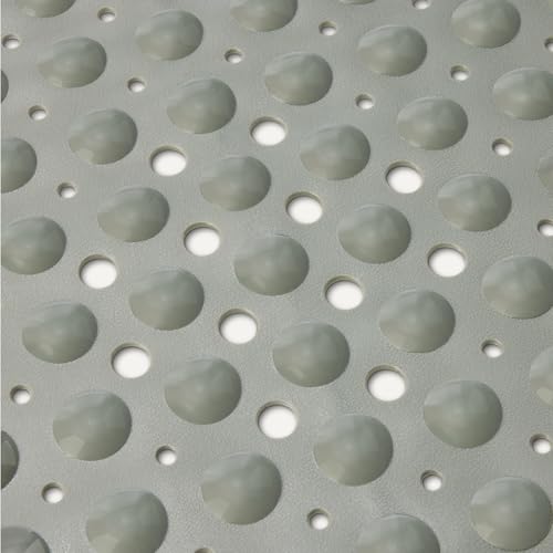 Amazon Basics Non-Slip Bath Mat with Suction Cups for Tub and Shower, Easy to Clean, 40" x 16", Grey view 3