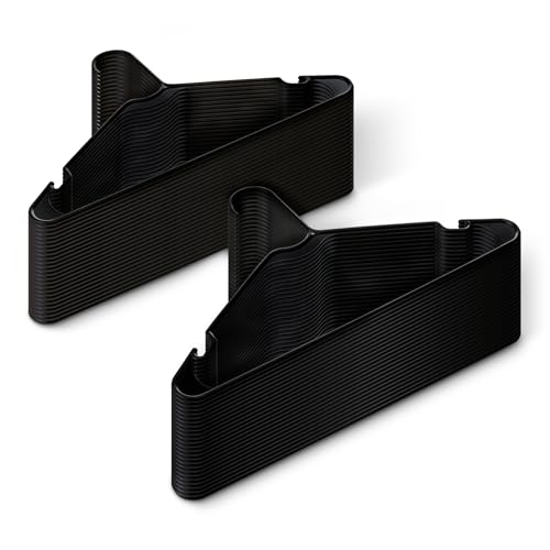 Amazon Basics Plastic Clothes Hangers, Adult Size, Black, Pack of 50