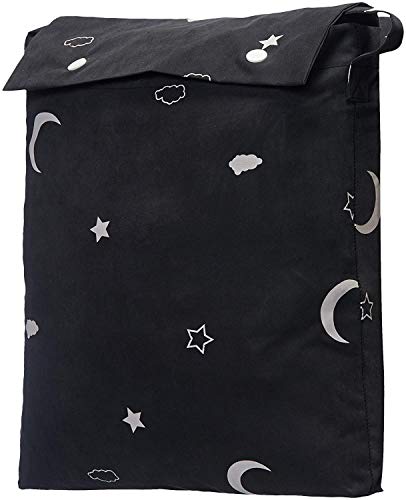 Amazon Basics Portable Room Darkening Blackout Curtain Shade with Suction Cups, Noise Reduction, 50"W x 78"L, Moon and Stars, 1-Pack