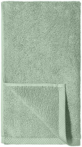Amazon Basics Quick-Dry Hand Towels - 100% Cotton, 8-Pack, 28 x 16 inches, Seafoam Green