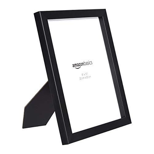 Amazon Basics Rectangular Photo Picture Frame, 8" x 10", Wall Hanging or Tabletop Display, Black, 2-Pack, Horizontal or Vertical view 3