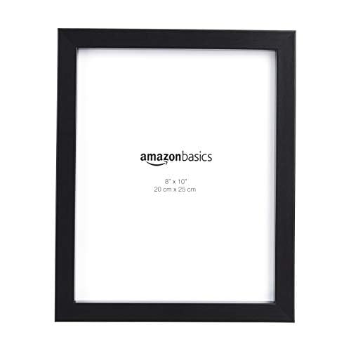 Amazon Basics Rectangular Picture Frame Set for Wall Hanging or Tabletop Display, 8 x 10 in, Black, 5-Pack view 2