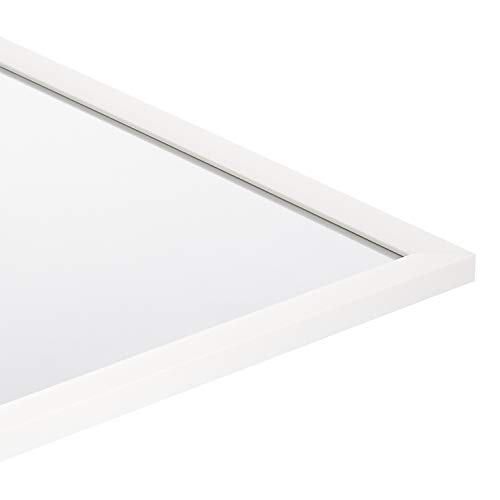 Amazon Basics Rectangular Wall Mount Mirror for Bedroom, Living Room, Entryway, 24" x 36", Standard Trim, White, Hangs Horizontally or Vertically view 3