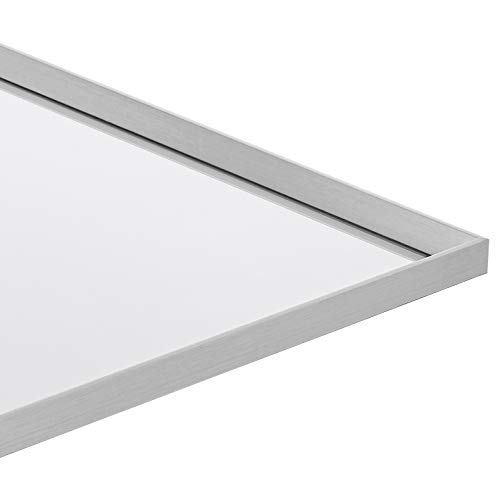 Amazon Basics Rectangular Wall Mount Mirror for Bedroom, Living Room, Entryway, 24" x 36", Peaked Trim, Nickel, Hangs Horizontally or Vertically view 3