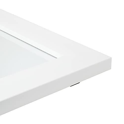 Amazon Basics Rectangular Wall Mount Mirror for Bedroom, Living Room, Entryway, Wide Trim, 24" x 36", White view 3