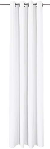 Amazon Basics Room Darkening Blackout Window Curtain with Grommets, Noise Reducing, 100% Blackout, 52 x 96 inches, White, Set of 2 view 3