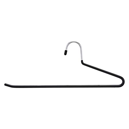 Amazon Basics Trouser/Slack Hangers Easy Slide Organizers, 30-Pack, Metal, Rubber, Black/Silver
