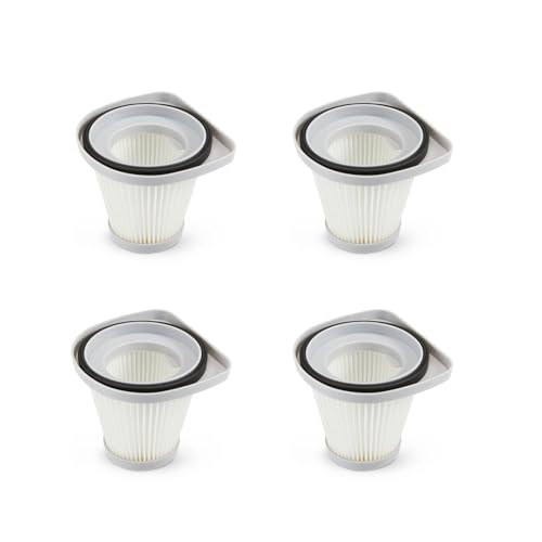 Amazon Basics Washable Replacement Filters for 2-in-1 Corded Stick Vacuum Cleaner ONLY (not for Other Models), 4-Pack, White