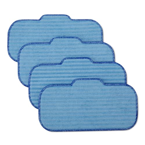 Amazon Basics Washable Steam Mop Replacement Pads for All Hard Floors, 4-Pack