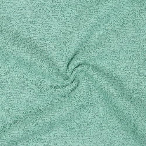 Amazon Basics Washcloth for bathroom, 100% Cotton Extra Absorbent , Fast Drying - salon towels - 24-Pack Seafoam Green, 12 x 12 inches