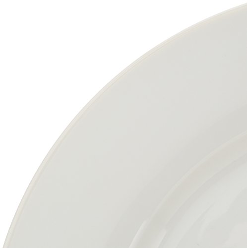 Amazon Basics 18-Piece Kitchen Dinnerware Set, Plates, Dishes, Bowls, Service for 6 - White and Amazon Basics 20-Piece Stainless Steel Flatware Set