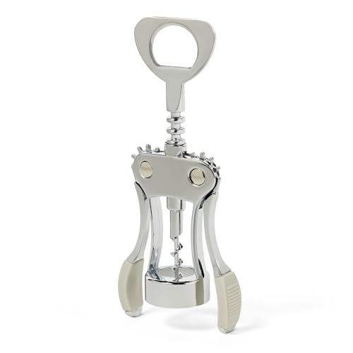 Amazon Basics 2-in-1 Corkscrew and Bottle Opener, Zinc Alloy, Ergonomic Anti-Slip Grip