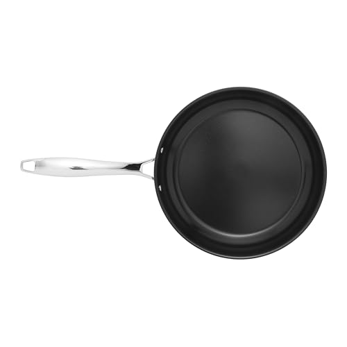 Amazon Basics 2-Piece Ceramic Non-Stick Stainless Steel Fry Pan Set, 10-Inch and 8-Inch view 2
