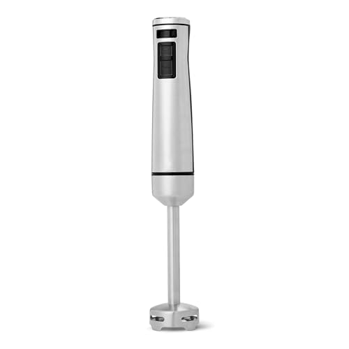 Amazon Basics 500 Watt Multi-Speed Immersion Hand Blender, Corded, Silver