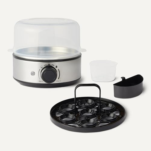 Amazon Basics Electric Egg Cooker for Hard-Boiled Eggs with Auto Shutoff, Dishwasher-Safe Parts, 7-Egg Capacity, BPA Free, Black view 3