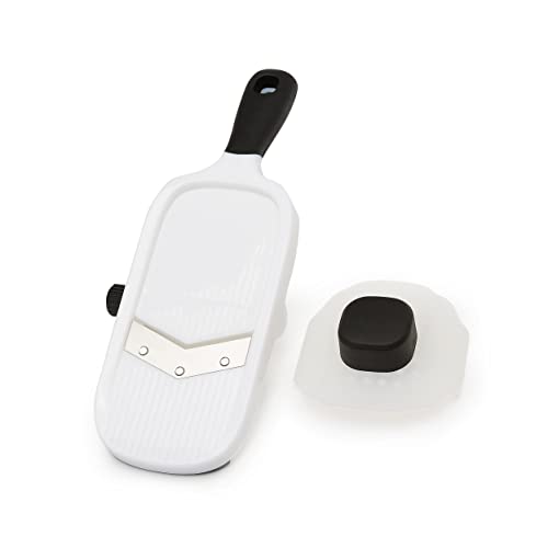 Amazon Basics Hand-held Mandoline Slicer, White, 11.3" X 4.5" X 2.5"