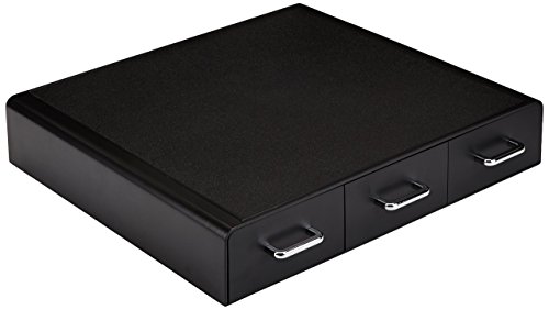 Amazon Basics K-Cup Compatible Coffee Pod Storage Drawer, 3 Easy-Open Drawers, 36 Pod Capacity, Black