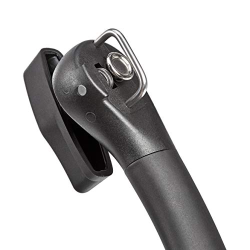Amazon Basics Manual Can Opener, Hand Held, Black Soft Grip Single Handle, Large