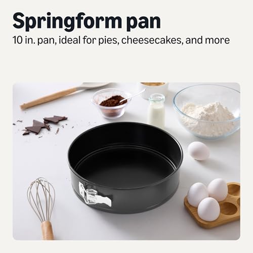 Amazon Basics Nonstick Springform Pan, Dishwasher and Oven-Safe, 10 in., Carbon Steel view 2