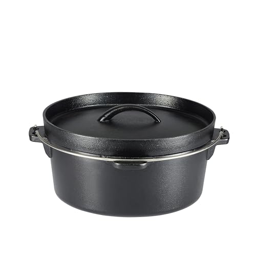 Amazon Basics Pre-Seasoned Cast Iron 5-Piece Cookware Set, Oven Safe, Cooks Evenly, 14.17 x 12.2 x 10.63 in, Black view 2