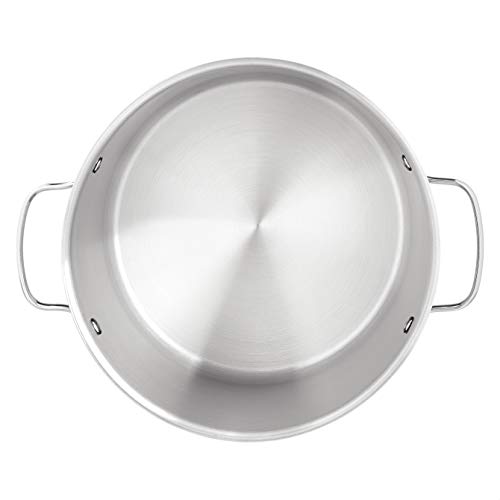 Amazon Basics Stainless Steel Induction Compatible Stock Pot with Glass Lid, Oven Safe, Dishwasher Safe, Sturdy, 8 Quart, Silver view 3